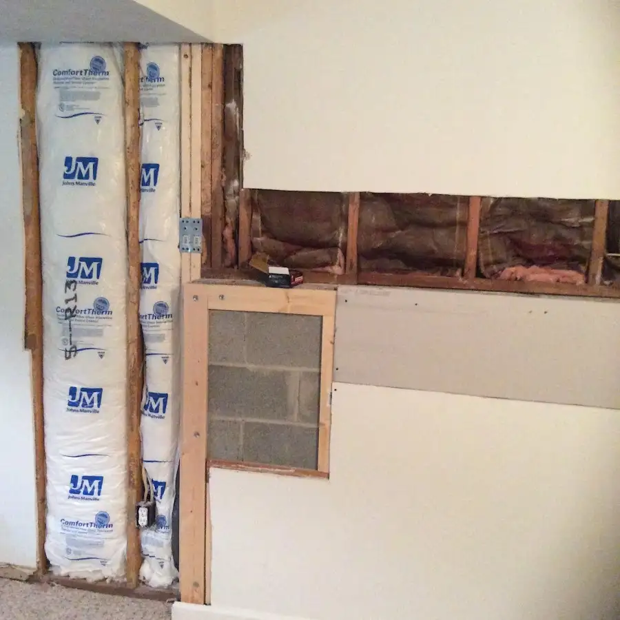 Wall insulation replacement during Contents Cleaning & Restoration in La Crosse